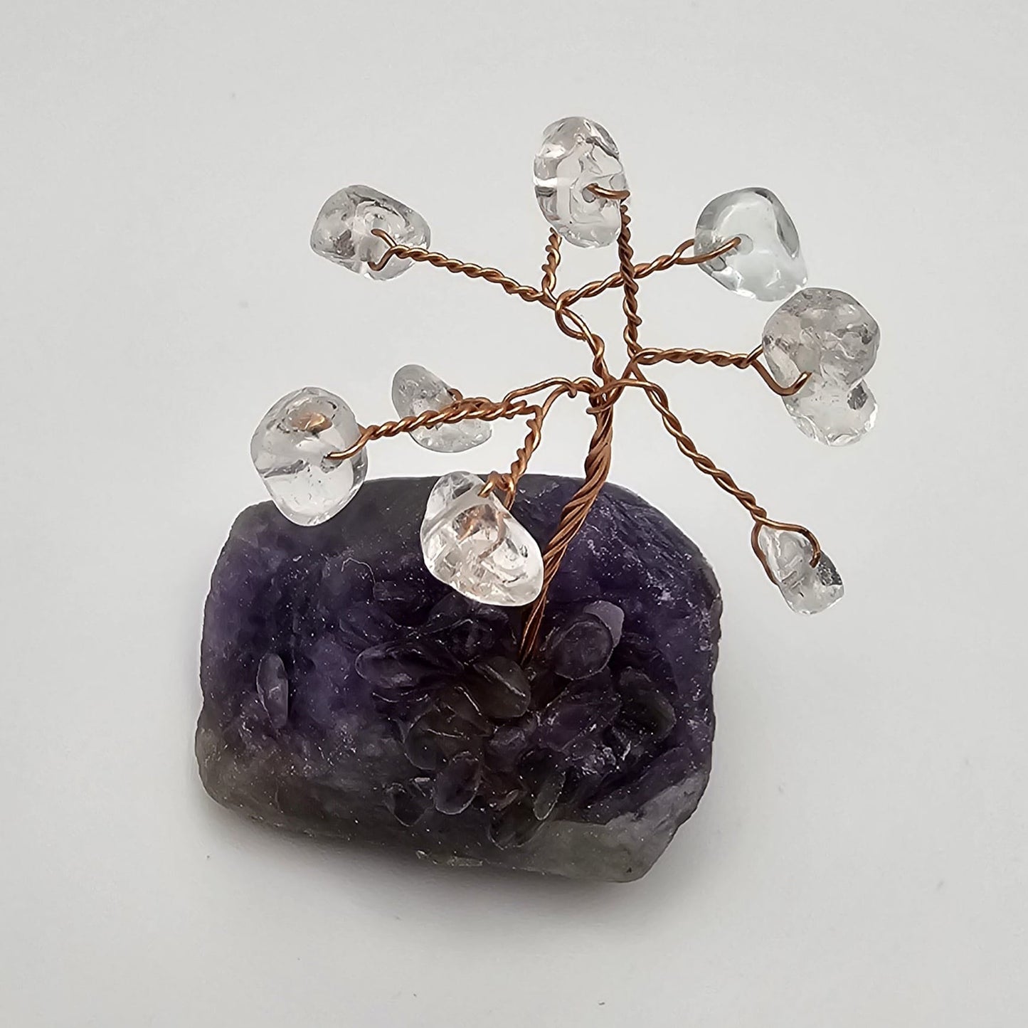 Árbol de Cristal Natural con Piedras Preciosas