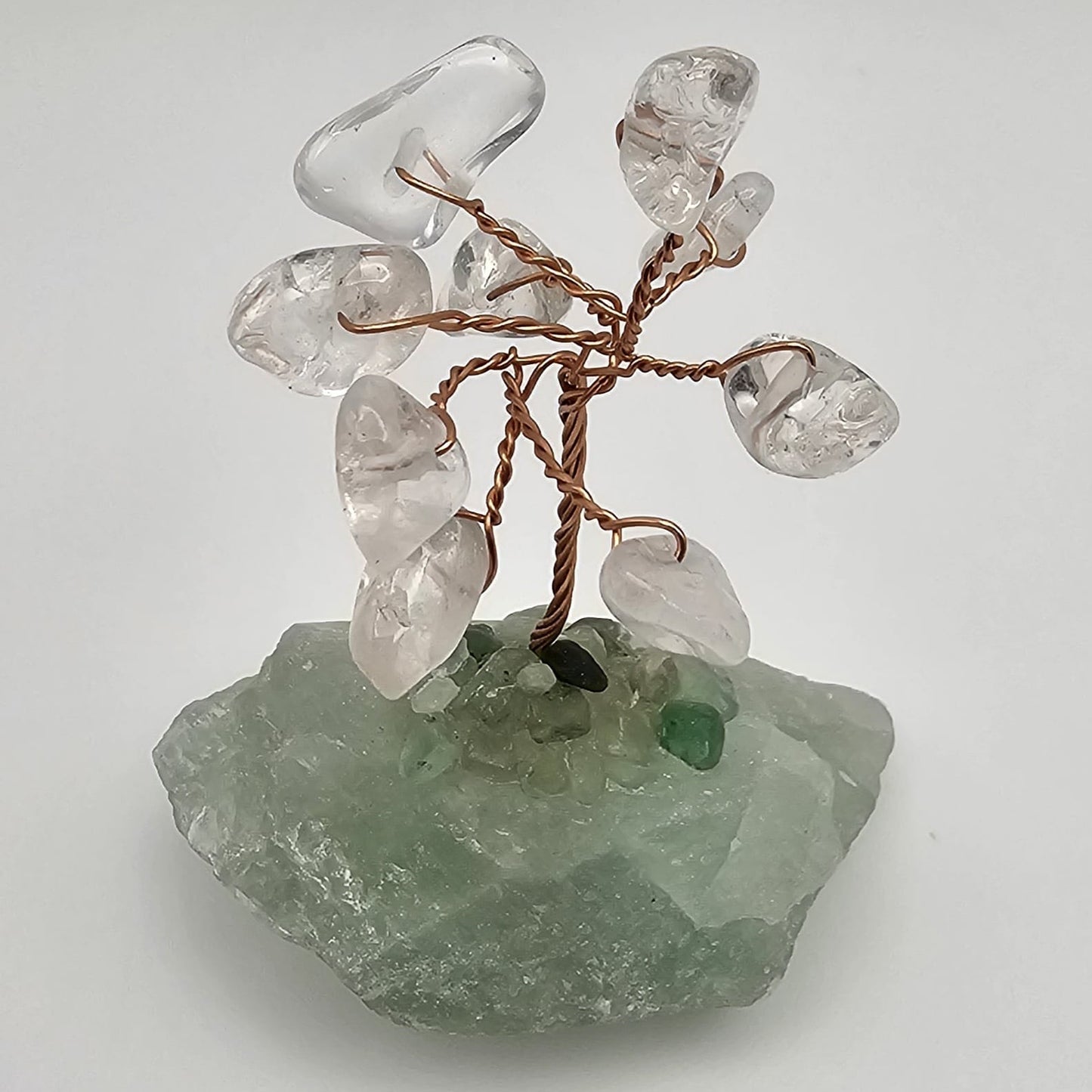 Árbol de Cristal Natural con Piedras Preciosas