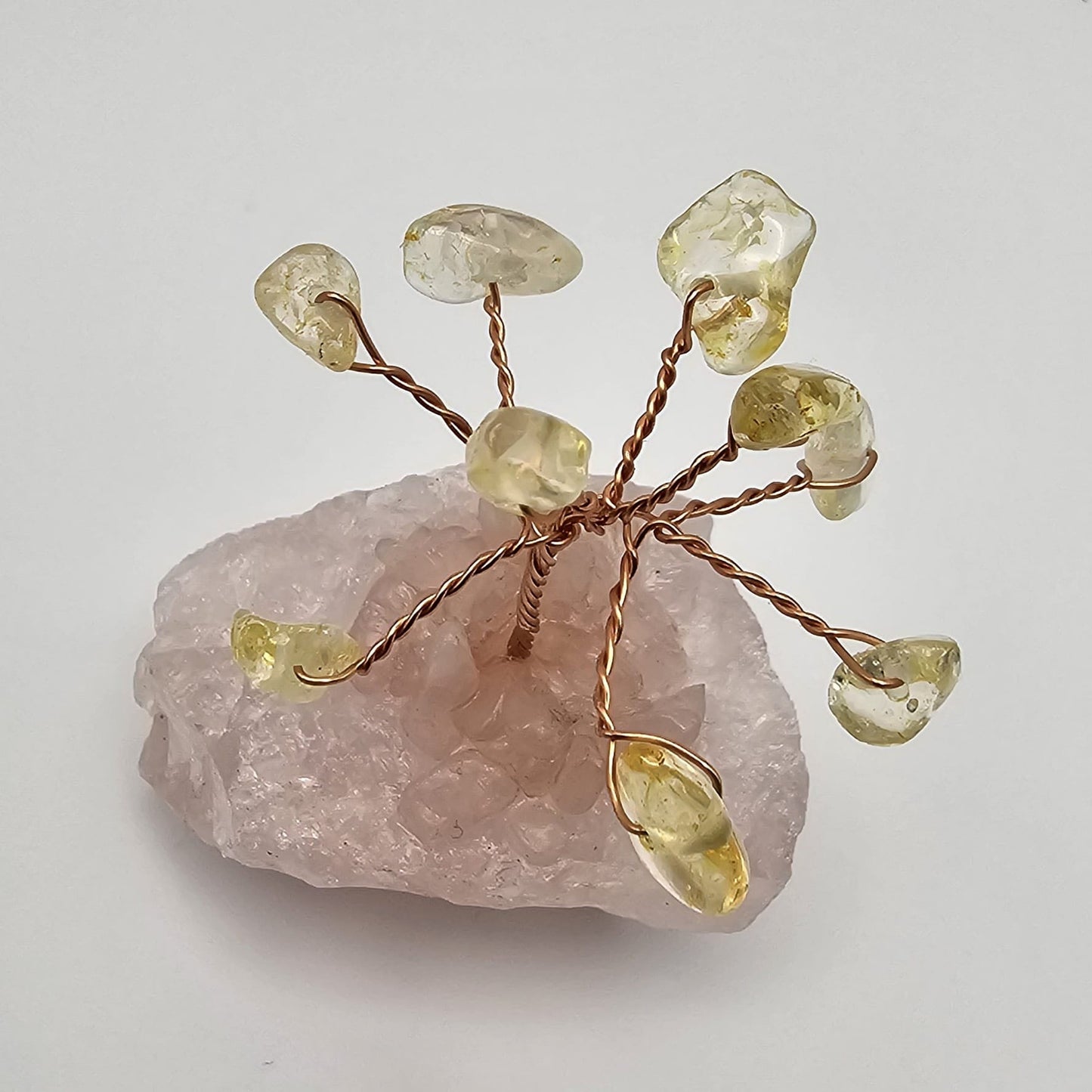 Árbol de Cristal Natural con Piedras Preciosas