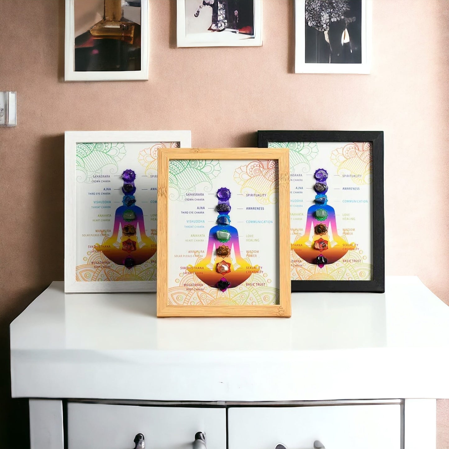 Marco de Imagen de 7 Chakras para Decoración de Hogar u Oficina