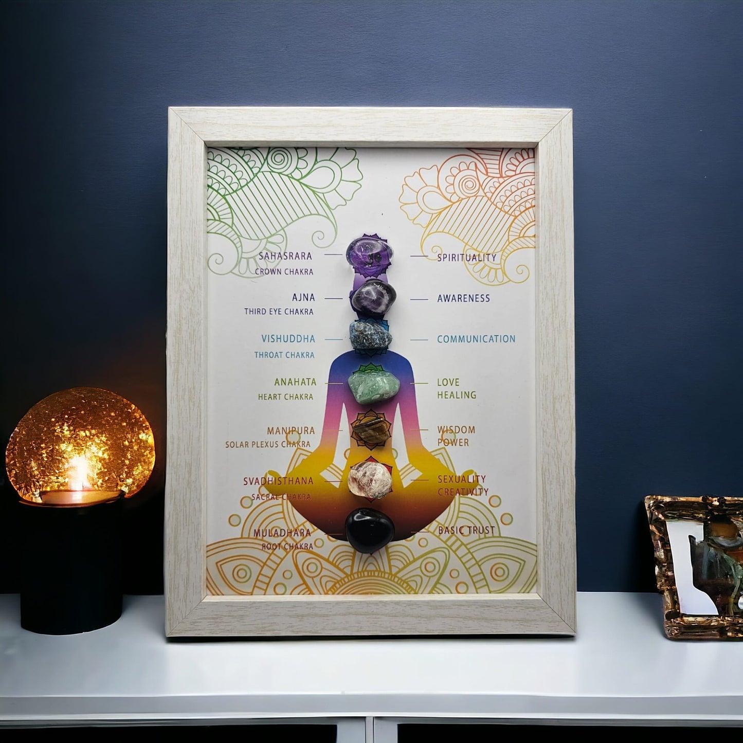 Marco de Imagen de 7 Chakras para Decoración de Hogar u Oficina